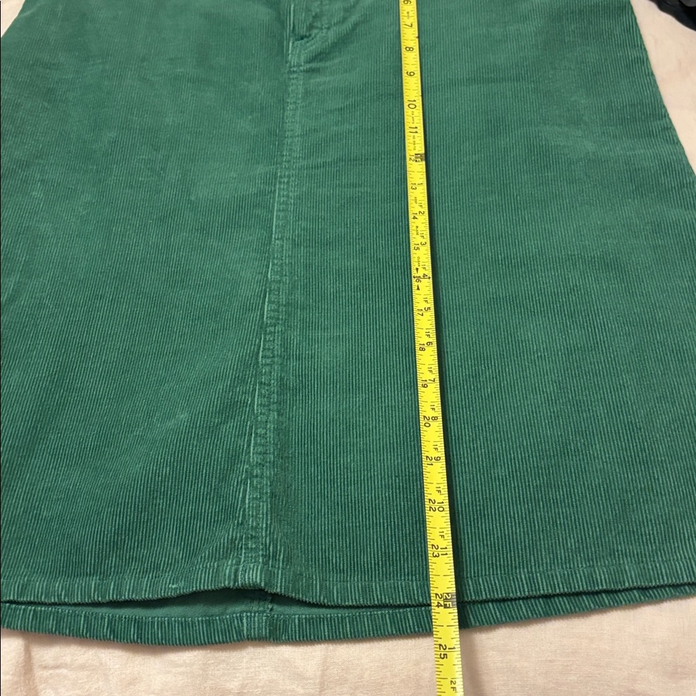 H&M Green Corduroy Skirt A line pencil size 10 - Picture 5 of 7